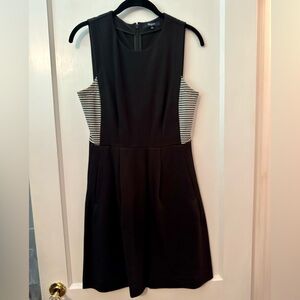 Madewell Black Dress with Striped Accents